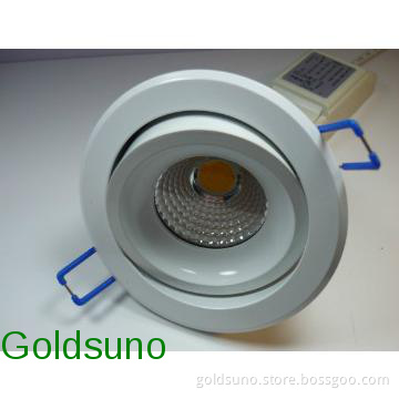 10W COB LED downlight, White frame , 4000K,  beam angle 60 degree